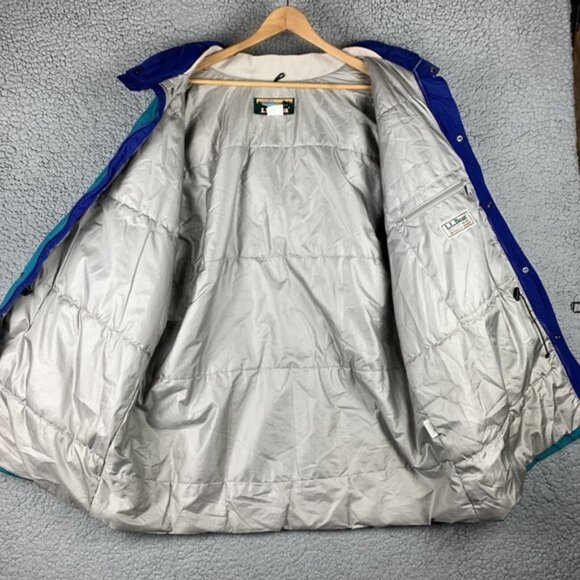 LL Bean Penobscot Parka Mens XL Tall Blue Green Hooded Full Zip Made In USA VTG - Picture 2 of 16